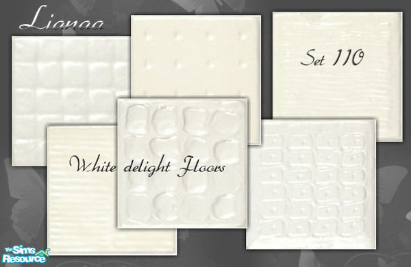 Sims 2 — Set 110 White Delight Floors by Lianaa — Set 110 White Delight Floors - 6 white floor tiles TSRAA by Lianaa