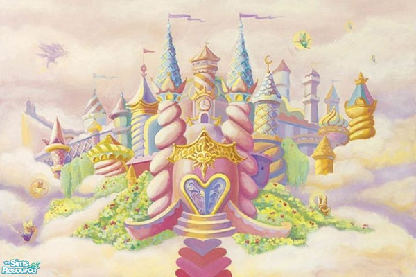 Sims 2 — Princess Castle Mural  by sadie7684 — A wall mural for your sims, can be found under wallpaper.