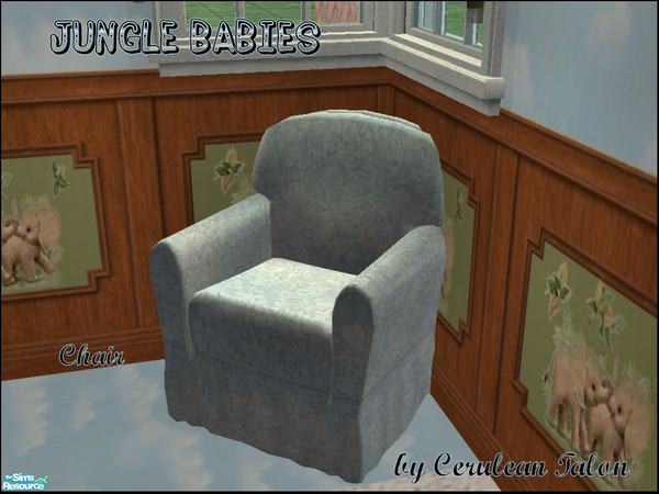 Sims 2 — Jungle Babies Nursery - Living Chair by Cerulean Talon — Adorable jungle babies and soothing sky will have your