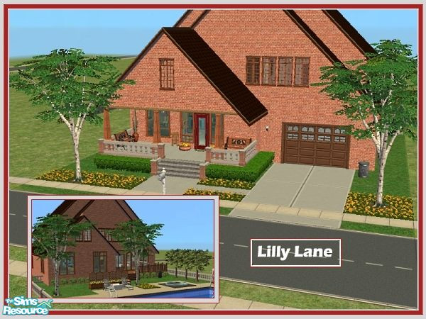 Sims 2 — Lilly Lane by missy_sceeter — Sim-Tested, Sim-Approved. Very playable and roomy SimHouse, large enough for a