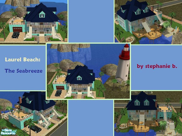 Sims 2 — Laurel Beach: The Seabreeze by stephanie_b. — The Seabreeze is a vibrant home perfect for Sim family vacations.