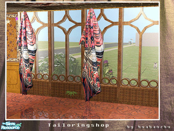 Sims 2 — Tailorshop - Curtain by huabanzhu — 