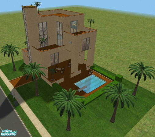 Sims 2 — Platya Apartments by loopyproductions — A luxe apartment with on every floor an apartment (not on the roof).