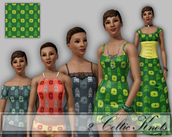 Sims 3 — CD_2 Celtic Knots by TSR Archive — Traditional Celtic knots, 2 of them together in this pattern. Original