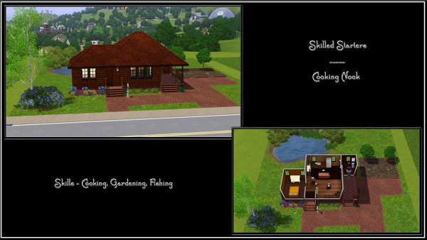 Sims 3 — Skilled Starter - Cooking Nook by Sparky — Starter home for Sims who need to build skills in cooking, fishing