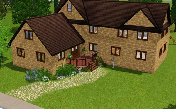 Sims 3 — 1067 Dogwood Lane by portiapudding — 3 bed, 3 bath, great room, study, beautiful patio area, pond and a