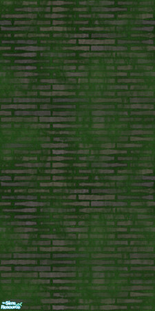 Sims 2 — Mossy Green Brick Wall 04 by ad27 — A dirty brick wall covered in a green moss, or oozing radioactive material!