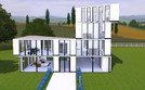 Sims 3 — Blue And White Heaven (with some Green) by yumiki — This is my very first house in the sims game. This is a kind