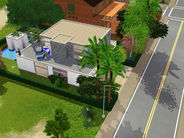 Sims 3 — Villa Belisima by MisS_IsisS — Hi , this is a villa whit a pool , garden , garage , 2 bed room , 1 huge bath