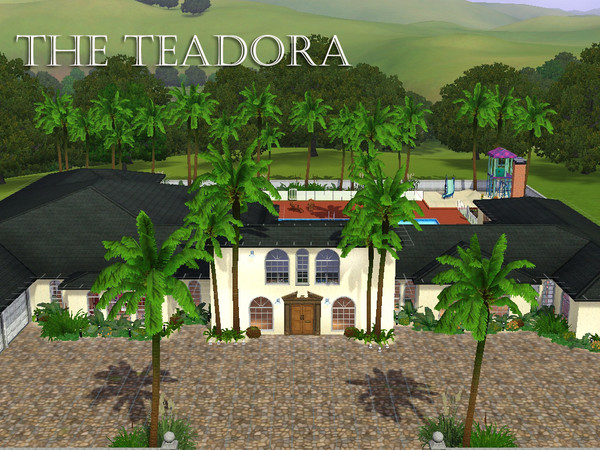 Sims 3 — The Teadora by mwalker73 — Ranch style home for those with an upscale taste. Features large eat in kitchen, two