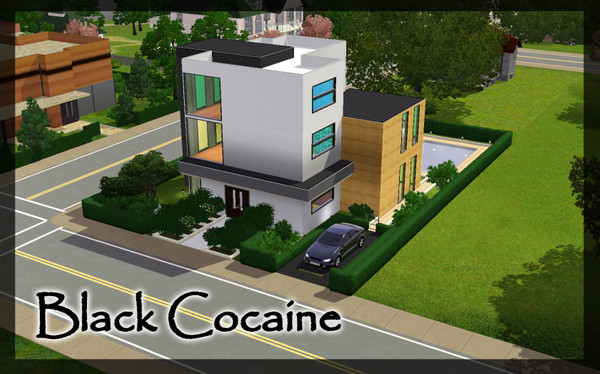 Sims 3 — Black Cocaine by hallowxlr — A modern, three story house, fit for a family of 3-4 members. The ground floor,