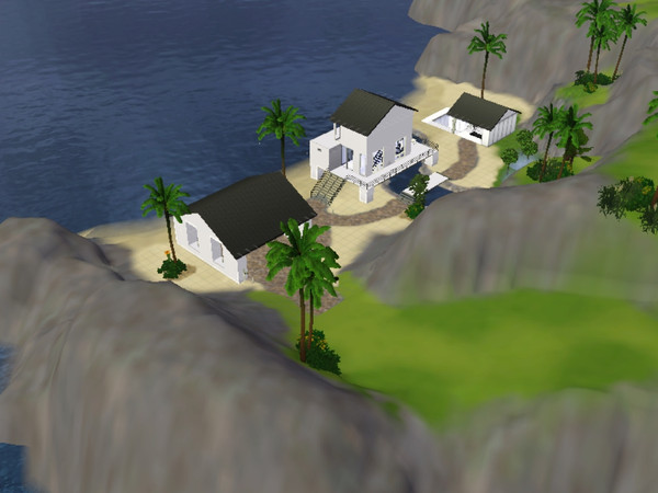 Sims 3 — Black-White Beachhouse by v00doo — I'm very bad at english so i can't describe my house : ( The only way is to