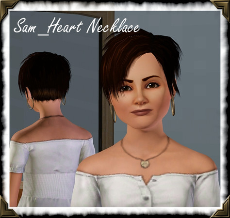 Sims 3 — Sam_Heart Necklace by frisbud — Made by request in the TSR forums. Can be worn with any outfit. This has been