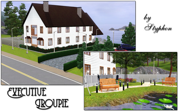 Sims 3 — Executive Groupie by styphon — The Executive Groupie is a 3 fully en-suite bedroom home for that elite clique at