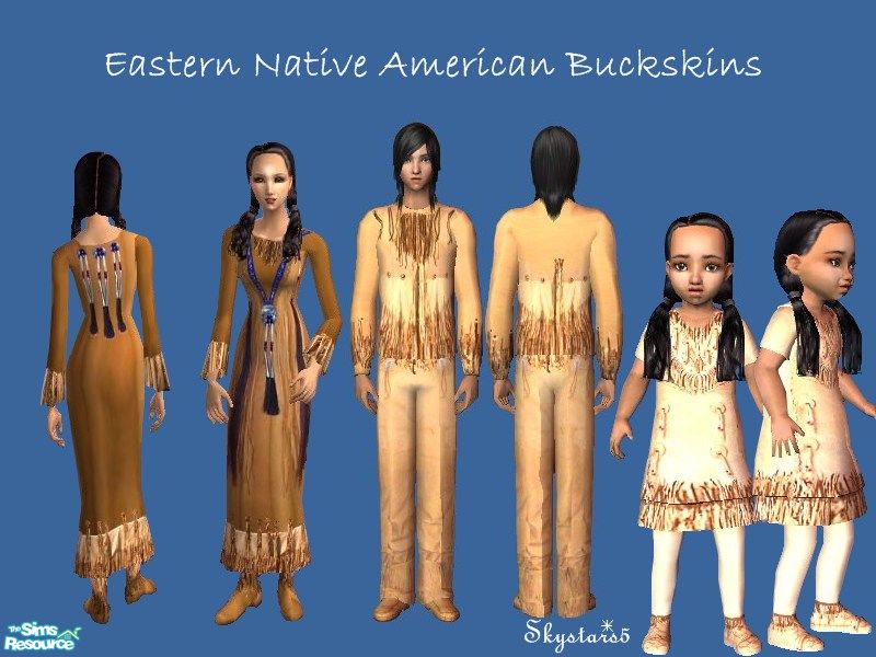 The Sims Resource Eastern Native American Buckskins