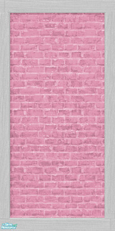 Sims 2 — Pink and White Brick wall by Vampire Seductress — Pink and White Brick wall