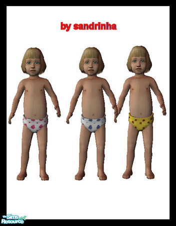 Sims 2 — SM Cute Undies for Babies by sandrinha — Designed for baby girls, but can be worn by baby boys. No mesh needed.