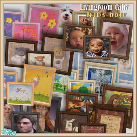Sims 2 — S2S Calia Pictures recolors - Set by sims2sisters — 10 recolors of Calia Table Pictures