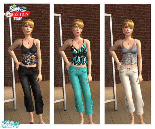 Sims 2 — Teen H&M Fashion Set 03 by kittyispretty69 — A set of three cute teen outfits using a mesh included in the