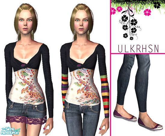 Sims 2 — Ulker Set5 by ulker — A set of 2 casual outfits for teens. 