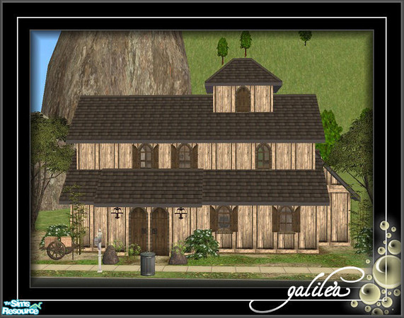 Sims 2 — St. Trinian's Chapel by galilea — Once upon a time this was a fine chapel on the Rothe Estate. Current owners,