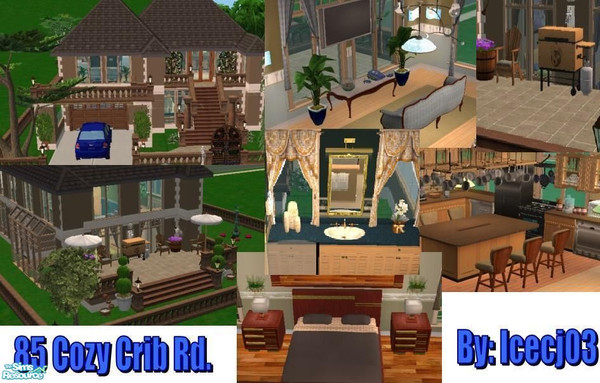 Sims 2 — 85 Cozy Crib Rd. by icecj03 — This is a nice, cozy lot I built for a family of 3, or 4. This lot has a open