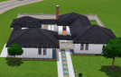 Sims 3 — Modern Ranch by jackira23 — Single story home with unusual layout.