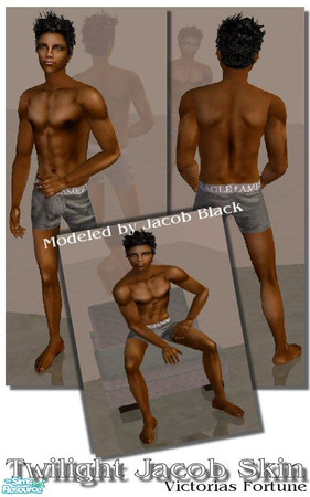 Sims 2 — VF Twilight Jacob Black Skin by fortunecookie1 — Here is my adaptation of Jacob\'s skin as per a request. He is