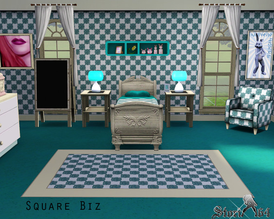 Sims 3 — Doily Art (Square Biz)  by stori_64 — Mulititudes of somewhat anembroidered pattern into a weave of square mass.