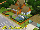 Sims 3 — LA DALINETTE by dali58 — 1 or 2 sims can be lived in this house. Japanese bridge had been builded with the aid