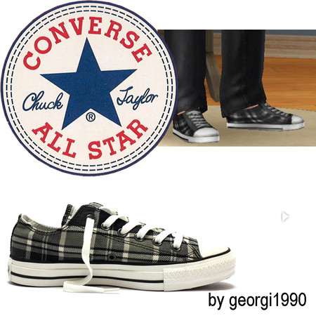 Sims 3 — Converse Plaid by georgi1990 — No Description