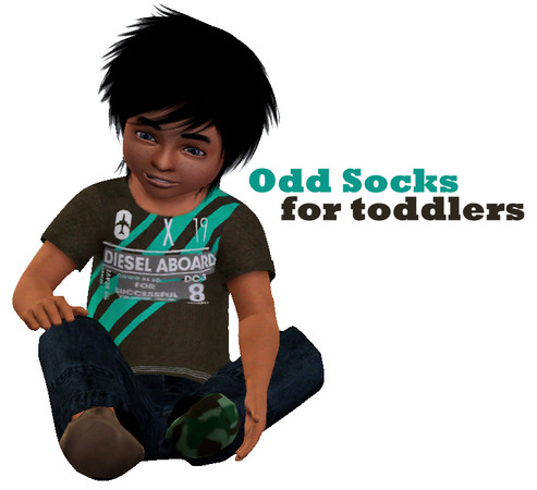 Sims 3 — Odd Socks for Toddlers by Emmies — I couldn't find some odd socks for toddlers anywhere, so I decided to make my