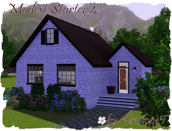 Sims 3 — Modest Starter 4 by PenelopeT — Welcome home! This modest little starter is cozy and nicely furnished. Priced