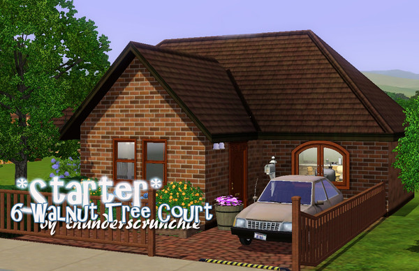 Sims 3 — 6 Walnut Tree Court by thunderscrunchie — Hey guys I'm back with another cheap as chips starter for your