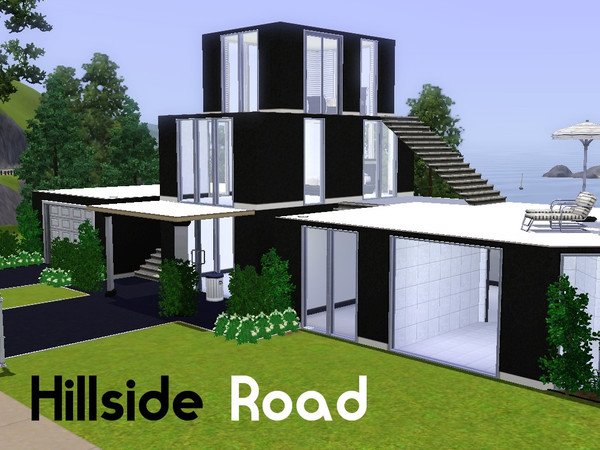 Sims 3 — Hillside Road by plastik0kid — A beautiful modern house, for a small family, with 3 level's. This house
