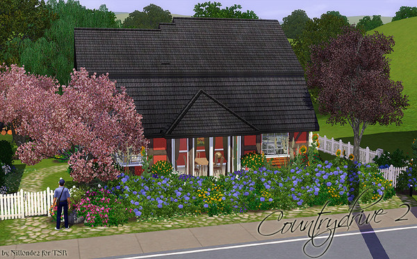 Sims 3 — Countrydrive 2 by Nillonde2 — This is a old romantic farmhouse, fully renovated and furnished in country style.