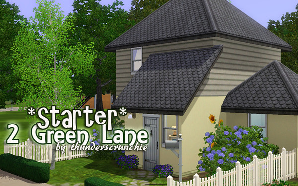 Sims 3 — 2 Green Lane by thunderscrunchie — This is my second Green Lane starter home I've decided to do. It is a one