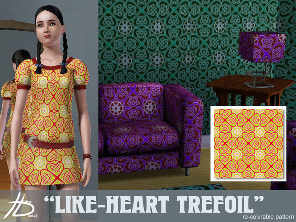 Sims 3 — Like-heart trefoil (stylisation) by Hanna_Darzy — trefoil, ornament, celtic, heart 