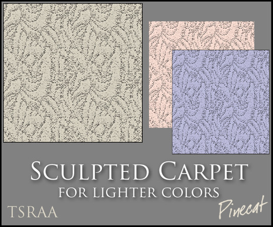 Sims 3 — Sculpted Carpet for Lighter Colors by Pinecat — Also available: Sculpted Carpet for Darker Colors by Pinecat
