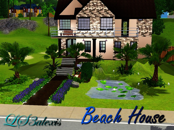 Sims 3 — 81909 Beach House by LS3alexis — 3 Bedroom, 2 Bath, Beautiful Landscaping, Glorious Living Room, and more! Relax