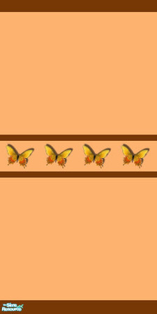 Sims 2 — Peach Butterfly Set - Wall 5 by shadow66 — This is one from a set of seven different wallpapers and four carpets