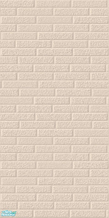 Sims 2 — Neutral Brick Wall Set - Tan by shadow66 — This is one from a set of six seamless, textured brick walls in pale,