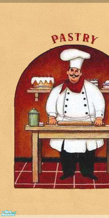 Sims 2 — MRC Chef\'s Wall - Mrc Chefswall7 by MidnightRose — Panel 7 of the MRC Chef\'s Wall. Can be used as an interior