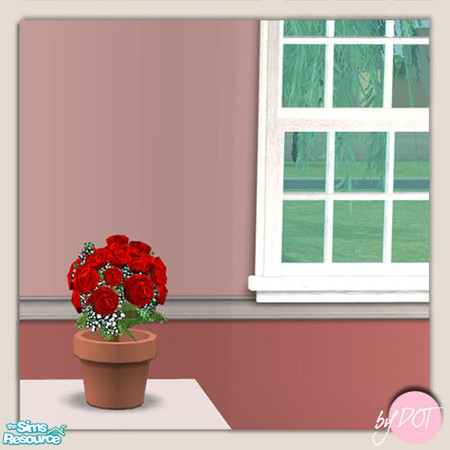 Sims 2 — True Love Potted Rose Ball MESH by DOT — True Love. True Love Potted Rose Ball MESH. 6 Meshes Plus Recolors.