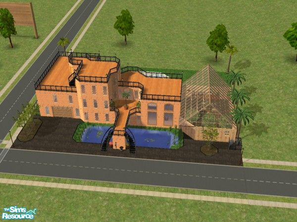 Sims 2 — Pond House by simonandy — Started off life as a Maxis Modern Masterpiece, now virtually nothing remains of ther