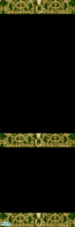 Sims 2 — DragonLace Set 3 - Individual Item by WelshWitch — Black walls with lace effect coving. Set 3 Wall 1. Gold