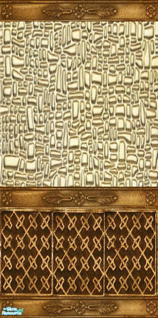 Sims 2 — Medieval Gold Walls Set2 - Individual It by WelshWitch — Set 2. Wall 6a Stunning walls, gold/bronze in colour, 2