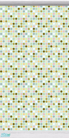 Sims 2 — Dotted Dots by kliekie — Lovely dotted wallpaper with white crown molding and baseboard. Please do not recolor