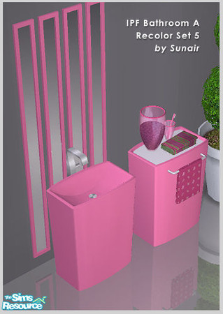 Sims 2 — IPF Bathroom A - Recolor set 5 by Sunair — IPF Bathroom A - Recolor set 5 (white)