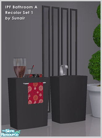 Sims 2 — IPF Bathroom A - Recolor set 1 by Sunair — IPF Bathroom A - Recolor set 1 (black)